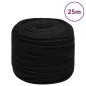 Corde de travail Noir 6 mm 25 m Polyester