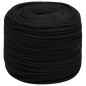 Corde de travail Noir 6 mm 25 m Polyester