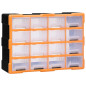 Organisateur multi tiroirs avec 16 tiroirs centraux 52x16x37 cm