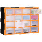 Organisateur multi tiroirs avec 16 tiroirs centraux 52x16x37 cm