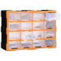 Organisateur multi tiroirs avec 16 tiroirs centraux 52x16x37 cm