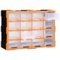 Organisateur multi tiroirs avec 16 tiroirs centraux 52x16x37 cm