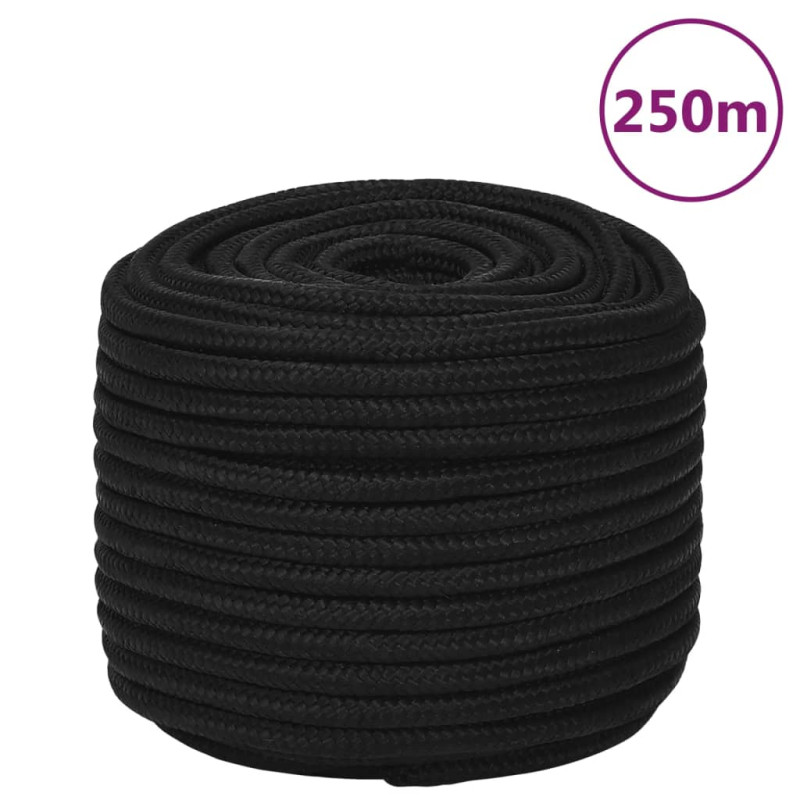 Corde de travail Noir 14 mm 250 m Polyester