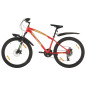 Vélo de montagne 21 vitesses Roues de 26 pouces 36 cm Rouge