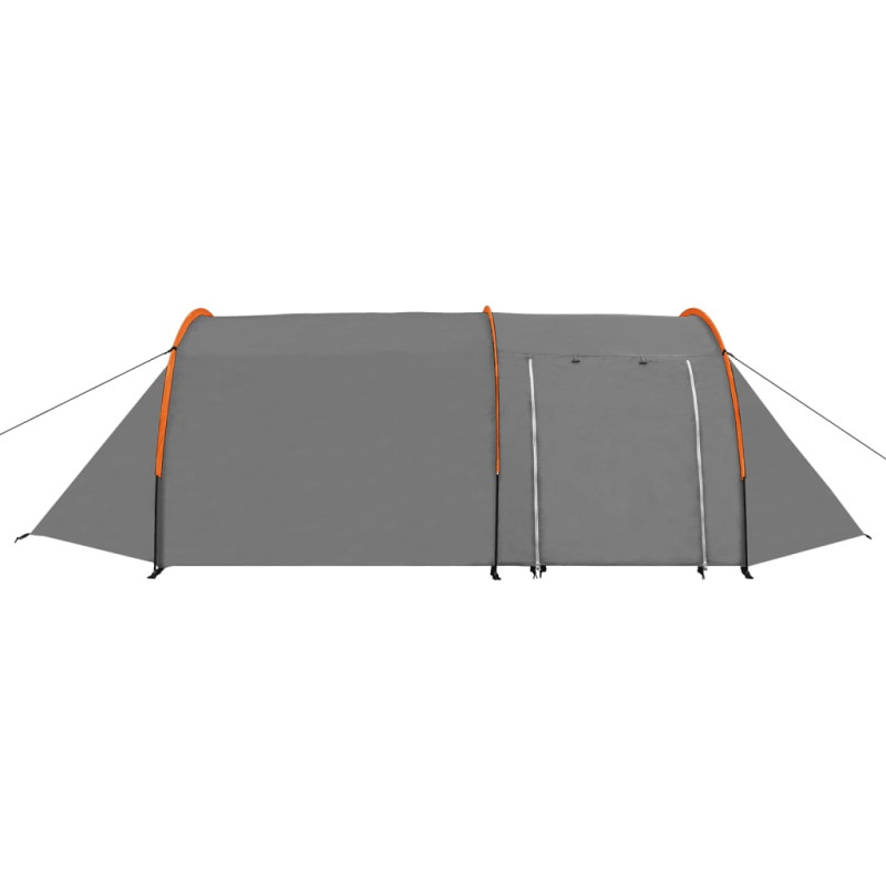 Tente de camping pour 4 personnes gris et orange