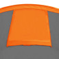 Tente de camping pour 4 personnes gris et orange