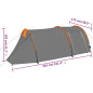 Tente de camping pour 4 personnes gris et orange