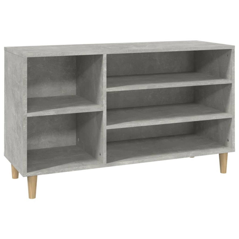 Armoire à chaussures Gris béton 102x36x60 cm Bois d ingénierie