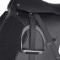 Set de selle équitation 17,5" en cuir véritable 18 cm 5 en 1 noir