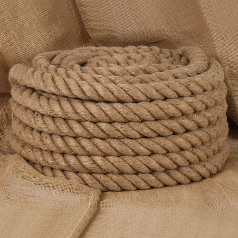 Corde de jute 5 m de long 50 mm d épaisseur