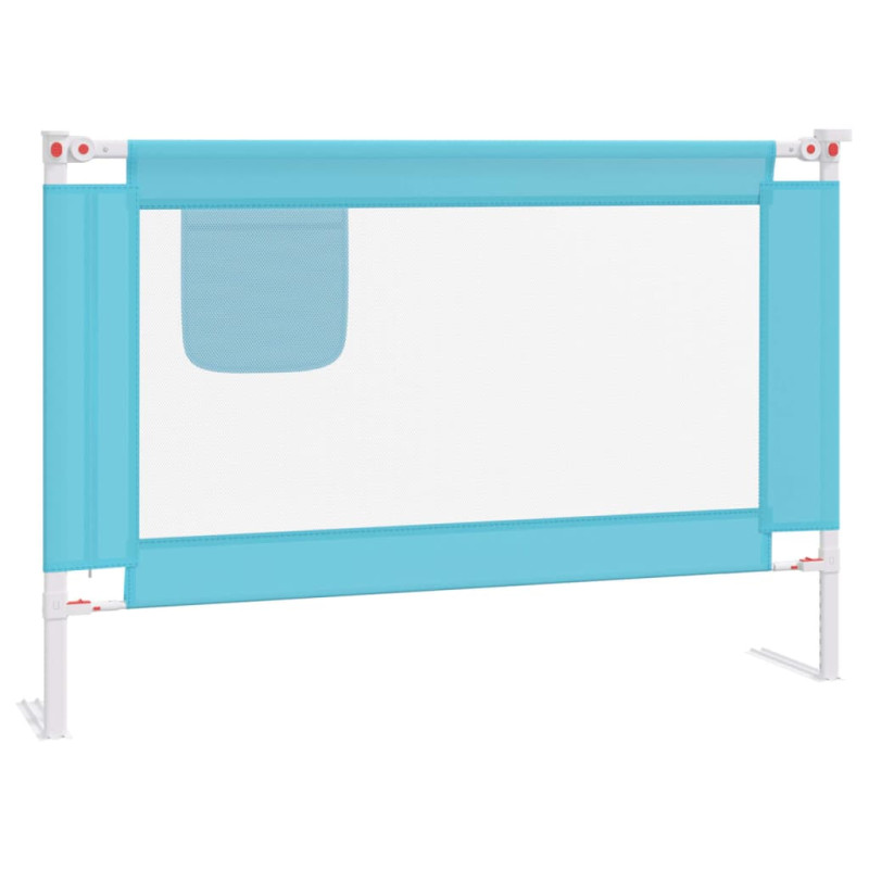 Barrière de sécurité de lit d enfant Bleu 100x25 cm Tissu