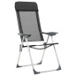 Chaises pliables de camping lot de 4 Noir Aluminium