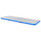 Tapis gonflable de gymnastique avec pompe 300x100x10cm PVC Bleu 