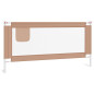 Barrière de sécurité de lit d enfant Taupe 180x25 cm Tissu