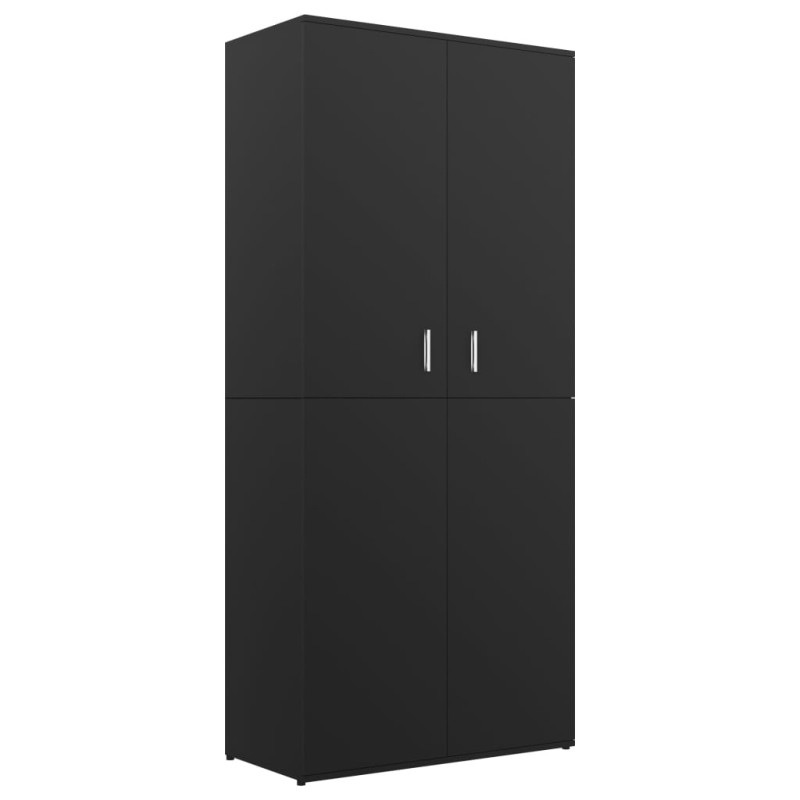 Armoire à chaussures Noir 80x39x178 cm Bois d ingénierie