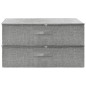 Boîtes de rangement 2 pcs Tissu 70x40x18 cm Gris