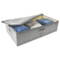 Boîtes de rangement 2 pcs Tissu 70x40x18 cm Gris