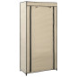 Armoire à chaussures avec housse Crème 58x28x106 cm Tissu