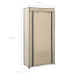 Armoire à chaussures avec housse Crème 58x28x106 cm Tissu