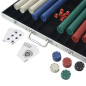 Jeu de poker avec 1000 jetons Aluminium