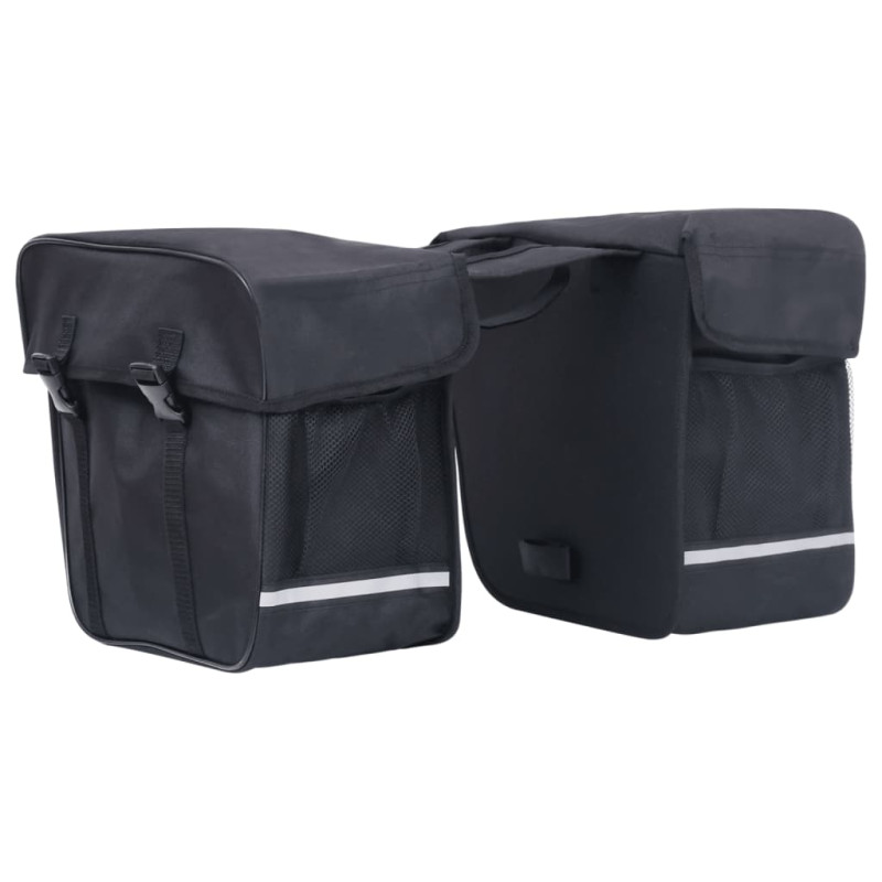 Sac de vélo double pour porte bagages étanche 35 L Noir