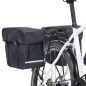 Sac de vélo double pour porte bagages étanche 35 L Noir