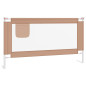 Barrière de sécurité de lit d enfant Taupe 150x25 cm Tissu