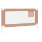 Barrière de sécurité de lit d enfant Taupe 150x25 cm Tissu