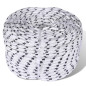 Corde de bateau tressée Polyester 8 mm 500 m Blanc