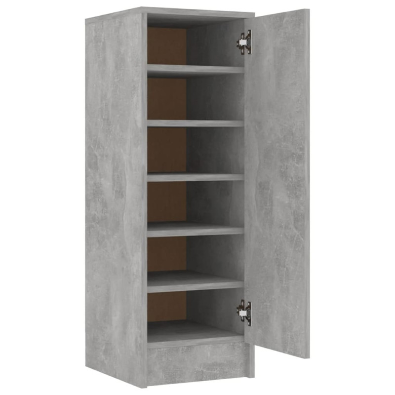 Armoire à chaussures Gris béton 32x35x92 cm Bois d’ingénierie