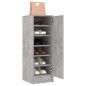 Armoire à chaussures Gris béton 32x35x92 cm Bois d’ingénierie