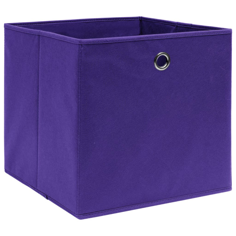 Boîtes de rangement 4 pcs Violet 32x32x32 cm Tissu