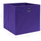 Boîtes de rangement 4 pcs Violet 32x32x32 cm Tissu