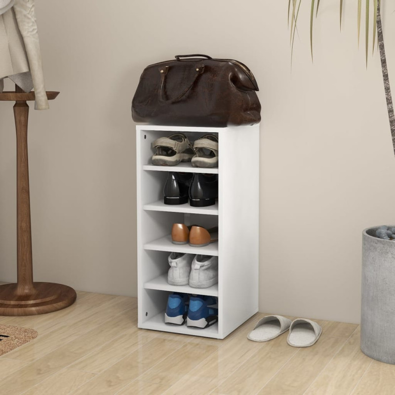 Armoire à chaussures Blanc 31,5x35x70 cm Bois d ingénierie