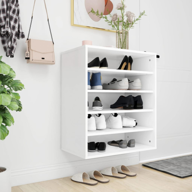 Armoire à chaussures Blanc 60x35x70 cm Bois d’ingénierie