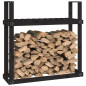 Support pour bois de chauffage Noir 110x35x108,5 cm Bois de pin