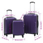 Valise rigide 3 pcs Violet ABS