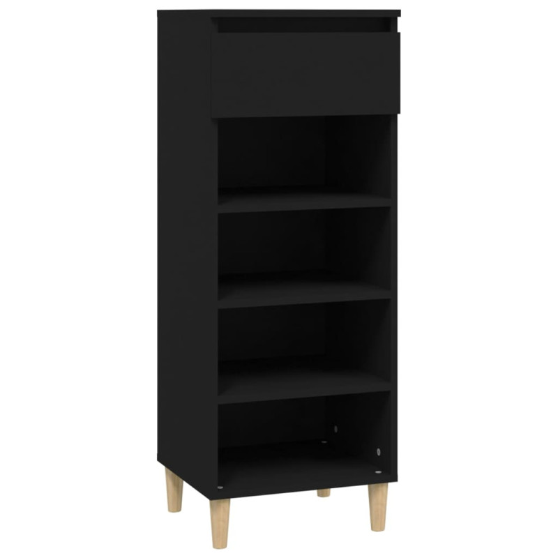 Armoire à chaussures Noir 40x36x105 cm Bois d ingénierie