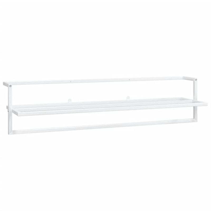 Porte serviettes Blanc 95x25x22 cm Fer