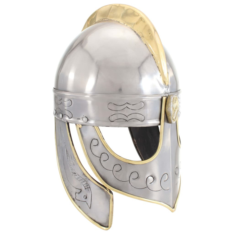 Casque de réplique antique Beowulf pour GN Argenté Acier