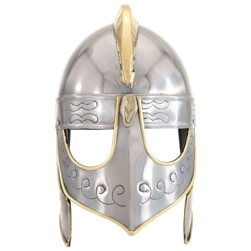 Casque de réplique antique Beowulf pour GN Argenté Acier