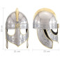 Casque de réplique antique Beowulf pour GN Argenté Acier