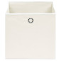 Boîtes de rangement 10 pcs Blanc 32x32x32 cm Tissu