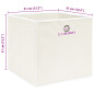 Boîtes de rangement 10 pcs Blanc 32x32x32 cm Tissu