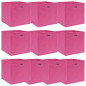 Boîtes de rangement 10 pcs Rose 32x32x32 cm Tissu