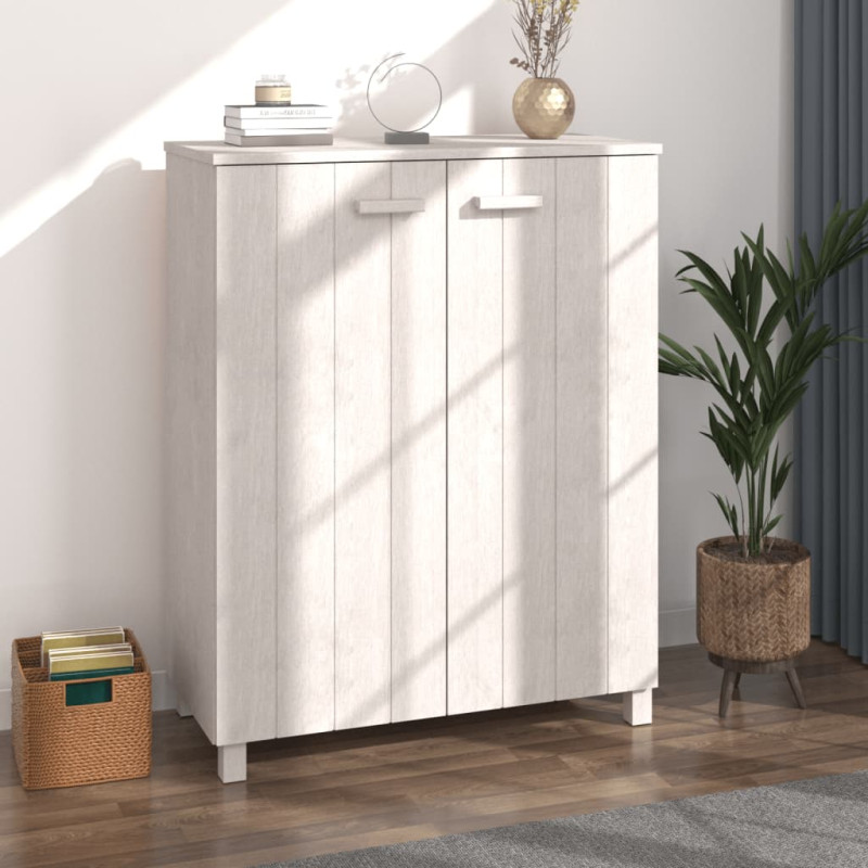 Armoire à chaussures HAMAR Blanc 85x40x108 cm Bois de pin