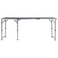 Table pliable de camping Gris Aluminium 180x60 cm