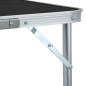 Table pliable de camping Gris Aluminium 180x60 cm