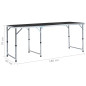 Table pliable de camping Gris Aluminium 180x60 cm