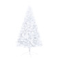 Demi arbre de Noël artificiel pré éclairé et boules blanc 150cm